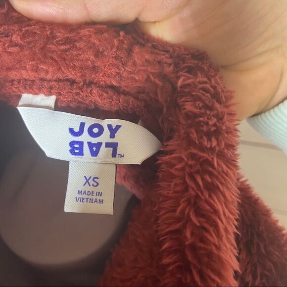 Joy Lab brown brick fuzzy furry mock turtleneck xs - Picture 8 of 9